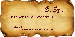 Bienenfeld Szeráf névjegykártya